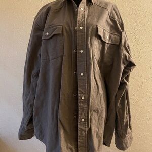 Men’s size extra large field N forest fleece Snap down Shacket grey  P1